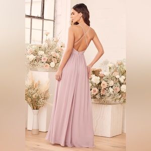 Lulu’s Pleated Maxi Dress in lilac